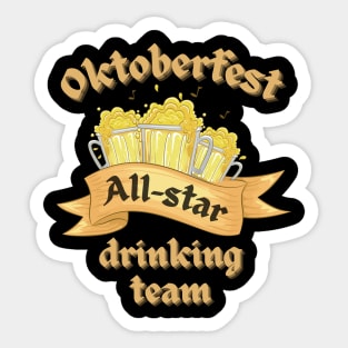 Oktoberfest All-Star Drinking Team Sticker